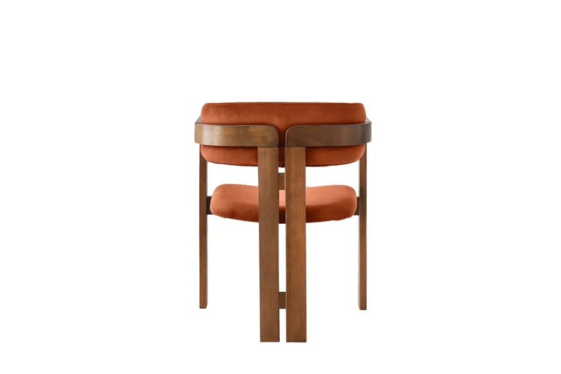 Dellon Karmstol - Valnöt/Röd - Möbler - Fåtölj & stolar - Matstol & köksstol