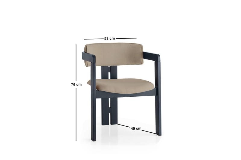 Diontae Karmstol - Svart - Möbler - Fåtölj & stolar - Matstol & köksstol