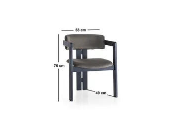 Diontae Karmstol - Svart/Antracit - Möbler - Fåtölj & stolar - Matstol & köksstol