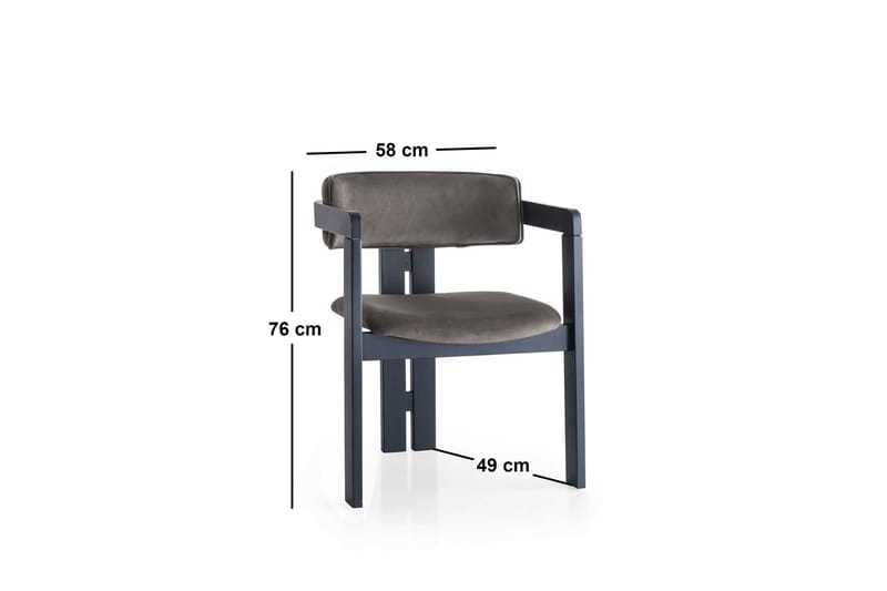 Diontae Karmstol - Svart/Antracit - Möbler - Fåtölj & stolar - Matstol & köksstol