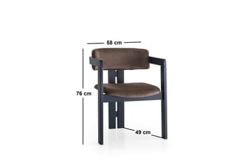 Diontae Karmstol - Svart/Brun - Möbler - Fåtölj & stolar - Matstol & köksstol