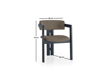 Diontae Karmstol - Svart/Brun - Möbler - Fåtölj & stolar - Matstol & köksstol