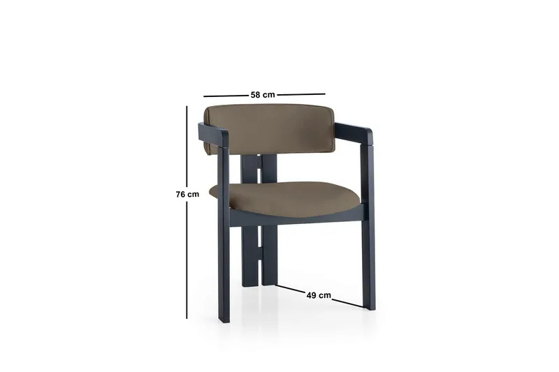 Diontae Karmstol - Svart/Brun - Möbler - Fåtölj & stolar - Matstol & köksstol