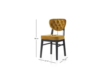 Duran Matstol - Svart/Senapsgul - Möbler - Fåtölj & stolar - Matstol & köksstol