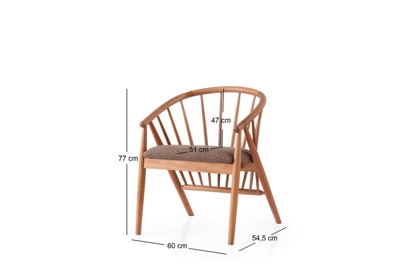 Dwain Karmstol - Ek/Ljusbrun - Möbler - Fåtölj & stolar - Matstol & köksstol