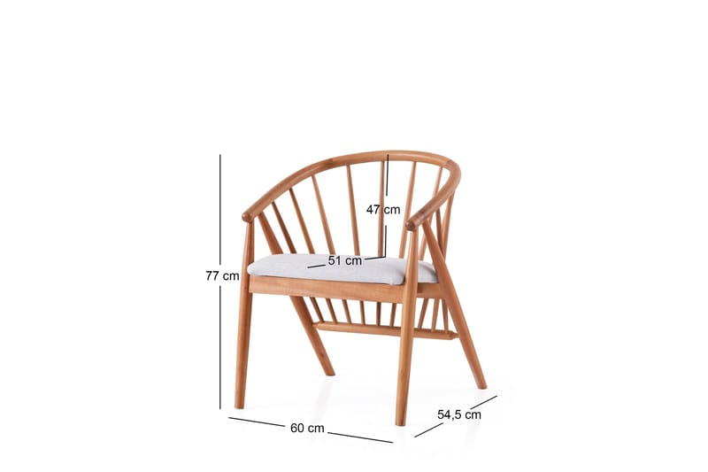 Dwain Karmstol - Ek/Ljusgrå - Möbler - Fåtölj & stolar - Matstol & köksstol
