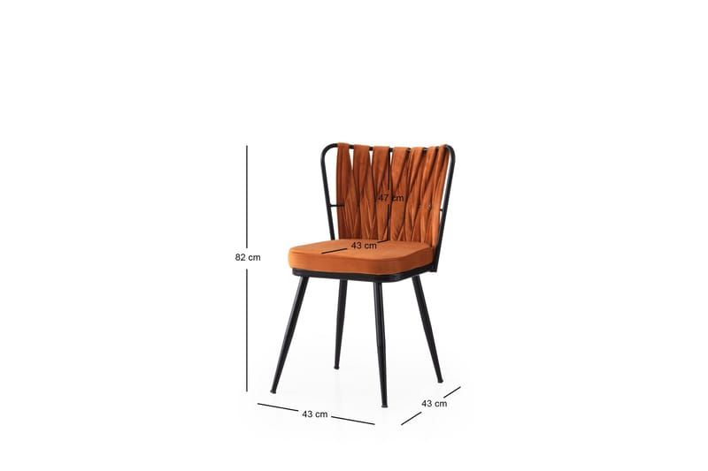 Dyana Matstol - Svart/Orange - Möbler - Fåtölj & stolar - Matstol & köksstol