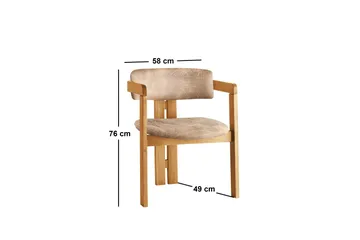 Dylana Karmstol - Ek/Beige - Möbler - Fåtölj & stolar - Matstol & köksstol