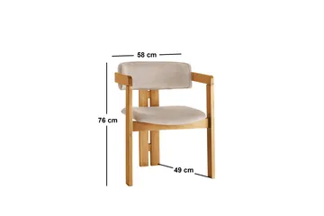 Dylana Karmstol - Ek/Beige - Möbler - Fåtölj & stolar - Matstol & köksstol