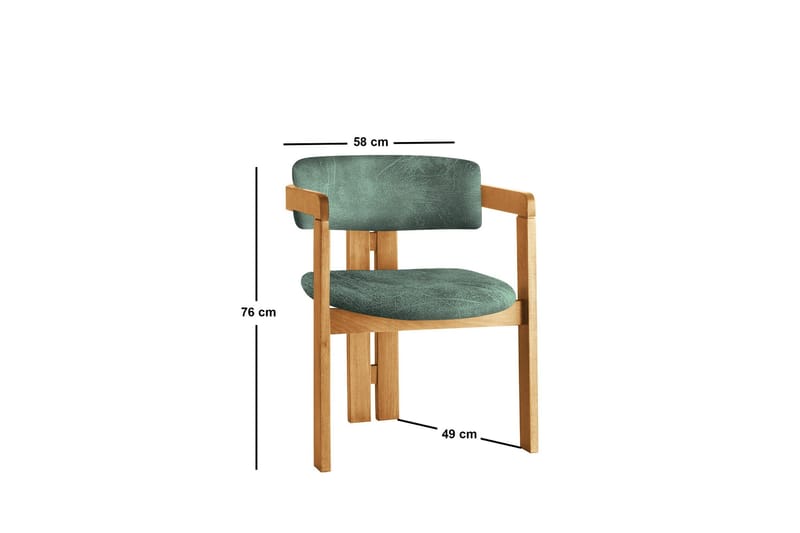 Dylana Karmstol - Ek/Grön - Möbler - Fåtölj & stolar - Matstol & köksstol