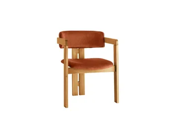 Dylana Karmstol - Ek/Röd - Möbler - Fåtölj & stolar - Matstol & köksstol