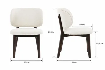 Eira Matstol i trä med tygsits - Rökt ek - Möbler - Fåtölj & stolar - Matstol & köksstol