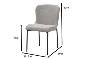 Elsie Matstol - Ljusgrå - Möbler - Fåtölj & stolar - Matstol & köksstol