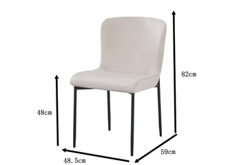 Elsie Matstol Sammet - Beige - Möbler - Fåtölj & stolar - Matstol & köksstol