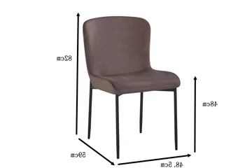Elsie Matstol Sammet - Brun - Möbler - Fåtölj & stolar - Matstol & köksstol