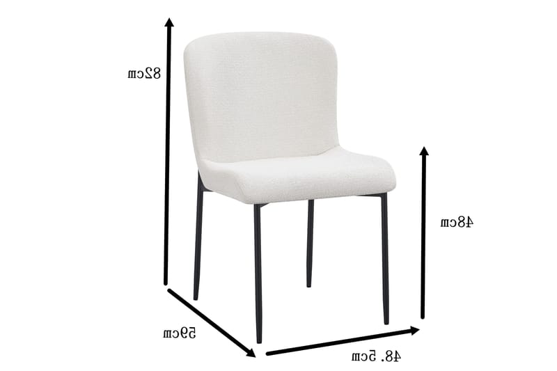Elsie Matstol - Vit - Möbler - Fåtölj & stolar - Matstol & köksstol