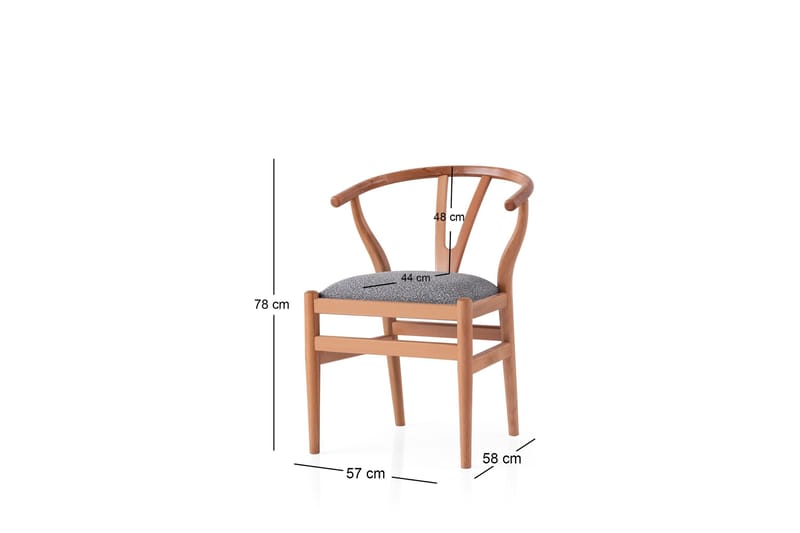Erich Karmstol - Ek/Blå - Möbler - Fåtölj & stolar - Matstol & köksstol