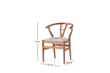 Erich Karmstol - Ek/Cream - Möbler - Fåtölj & stolar - Matstol & köksstol