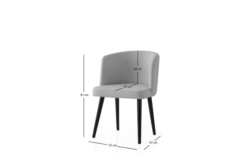 Errol Matstol - Svart/Grå - Möbler - Fåtölj & stolar - Matstol & köksstol