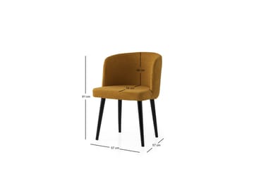 Errol Matstol - Svart/Gul - Möbler - Fåtölj & stolar - Matstol & köksstol