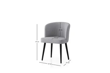 Errol Matstol - Svart/Ljusgrå - Möbler - Fåtölj & stolar - Matstol & köksstol