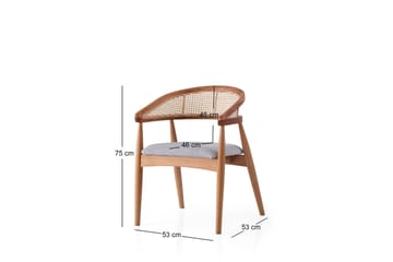 Esau Karmstol - Ek/Blå - Möbler - Fåtölj & stolar - Matstol & köksstol