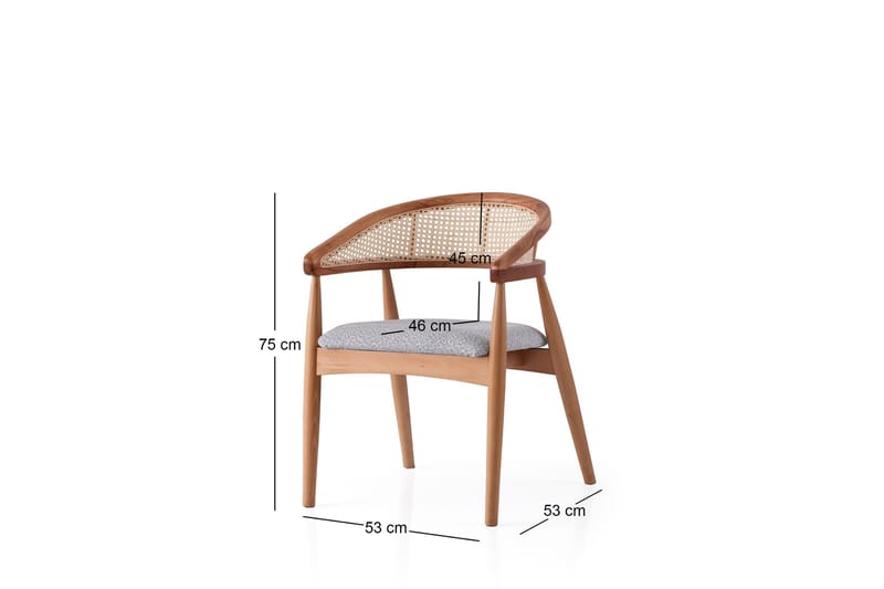 Esau Karmstol - Ek/Blå - Möbler - Fåtölj & stolar - Matstol & köksstol