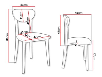 Esher Matstol - svart, beige - Möbler - Fåtölj & stolar - Matstol & köksstol