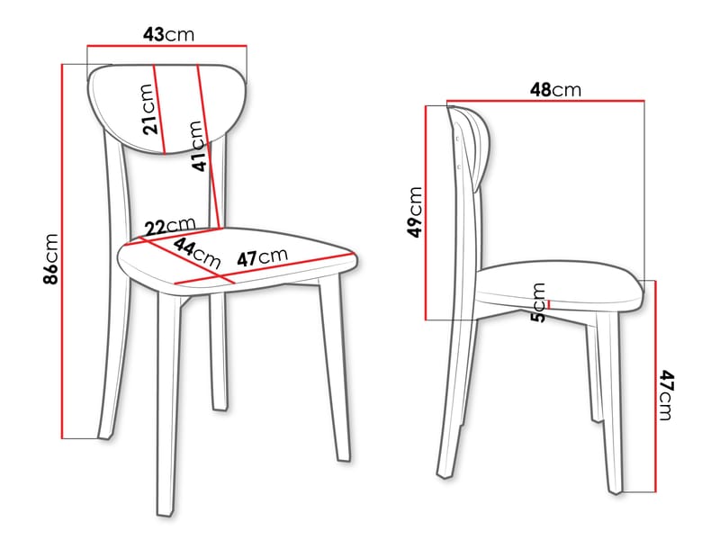 Esher Matstol - svart, grå - Möbler - Fåtölj & stolar - Matstol & köksstol
