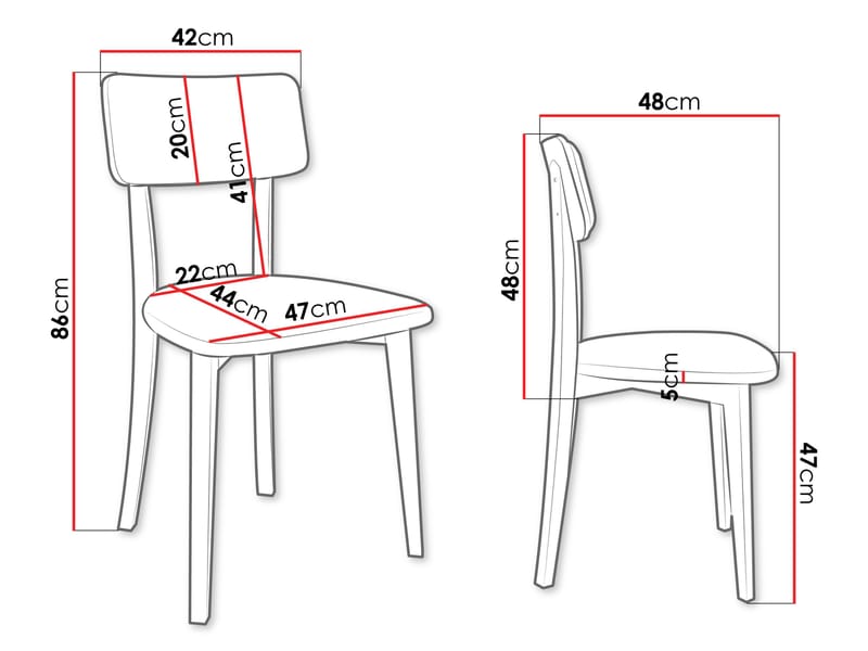 Esher Matstol - svart/brun - Möbler - Fåtölj & stolar - Matstol & köksstol