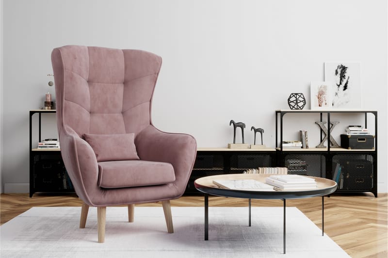 Öronlappsfåtölj Artieda - Rosa - Möbler - Fåtölj & stolar - Fåtölj - Öronlappsfåtölj
