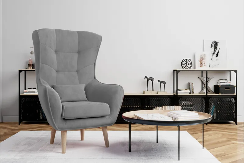 Arti Öronlappsfåtölj - Grå - Möbler - Fåtölj & stolar - Fåtölj - Öronlappsfåtölj