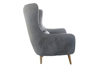 Fåtölj LORD med fotpall - Beige - Möbler - Fåtölj & stolar - Fåtölj - Öronlappsfåtölj