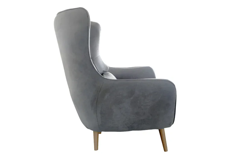 Fåtölj LORD med fotpall - Beige - Möbler - Fåtölj & stolar - Fåtölj - Öronlappsfåtölj