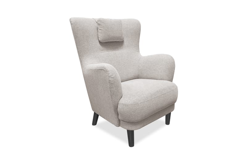 Fåtölj Omega Beige - Grå - Möbler - Fåtölj & stolar - Fåtölj - Öronlappsfåtölj