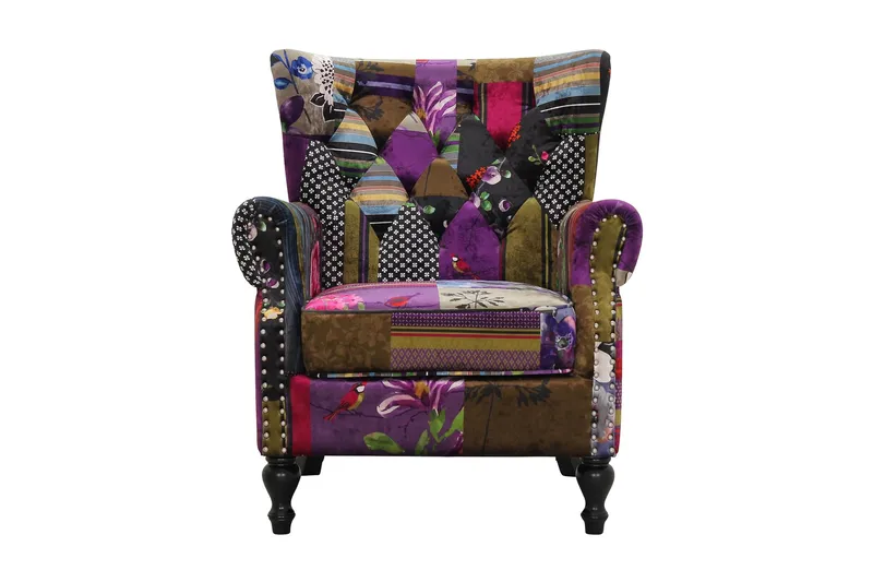 London Öronlappsfåtölj - Tyg mönstrat - Möbler - Fåtölj & stolar - Fåtölj - Öronlappsfåtölj