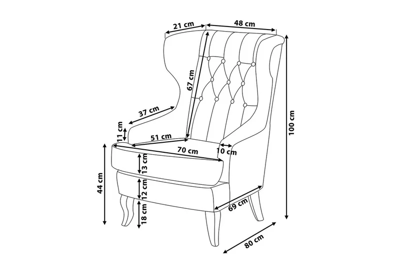 Öronlappsfåtölj Molde - Möbler - Fåtölj & stolar - Fåtölj - Öronlappsfåtölj