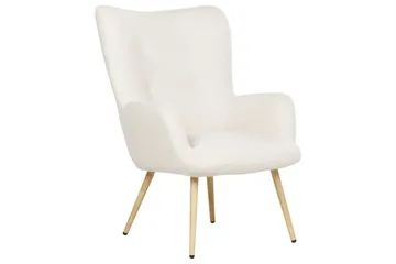 Öronlappsfåtölj Vejle - Beige, svart - Möbler - Fåtölj & stolar - Fåtölj - Öronlappsfåtölj