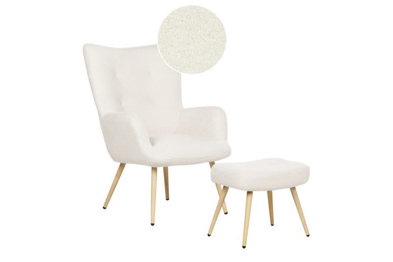 Öronlappsfåtölj Vejle - Beige, svart - Möbler - Fåtölj & stolar - Fåtölj - Öronlappsfåtölj