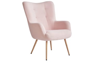 Öronlappsfåtölj Vejle - Beige, vit - Möbler - Fåtölj & stolar - Fåtölj - Öronlappsfåtölj