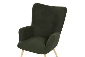 Öronlappsfåtölj Vejle - Vit, Svart - Möbler - Fåtölj & stolar - Fåtölj - Öronlappsfåtölj