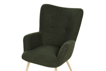 Öronlappsfåtölj Vejle - Vit, Svart - Möbler - Fåtölj & stolar - Fåtölj - Öronlappsfåtölj