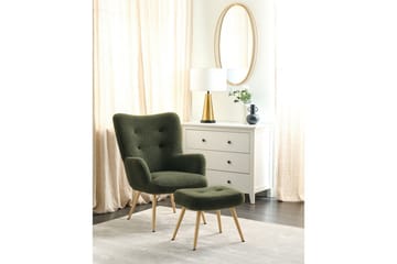 Öronlappsfåtölj Vejle - Vit, Svart - Möbler - Fåtölj & stolar - Fåtölj - Öronlappsfåtölj