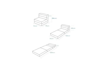 1-sits bäddsoffa Maroubridge Antracit - Antracit - Möbler - Fåtölj & stolar - Fåtölj - Bäddfåtölj