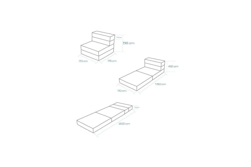 1-sits bäddsoffa Maroubridge Antracit - Antracit - Möbler - Fåtölj & stolar - Fåtölj - Bäddfåtölj