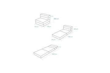 1-sits bäddsoffa Maroubridge Ljusgrå - Ljusgrå - Möbler - Fåtölj & stolar - Fåtölj - Bäddfåtölj