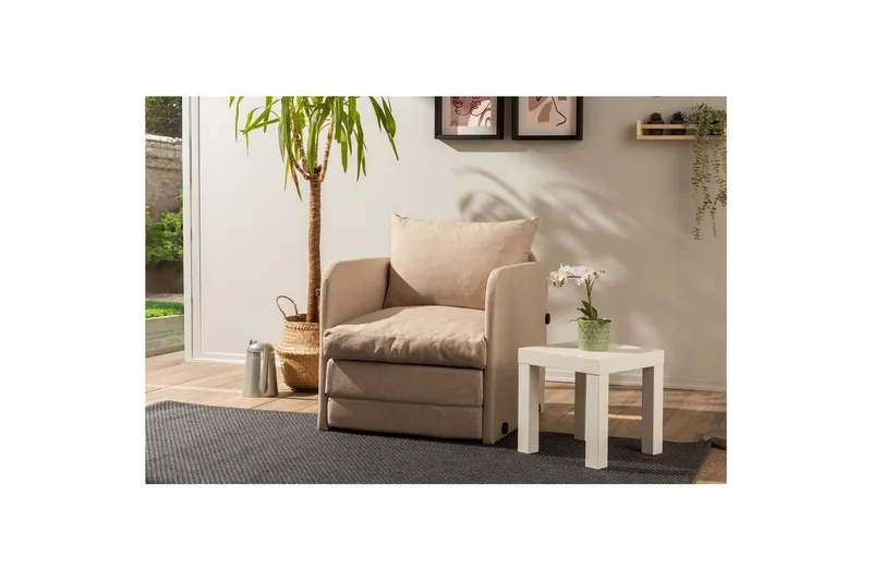 1-sits bäddsoffa Rubby Beige - Beige - Möbler - Fåtölj & stolar - Fåtölj - Bäddfåtölj