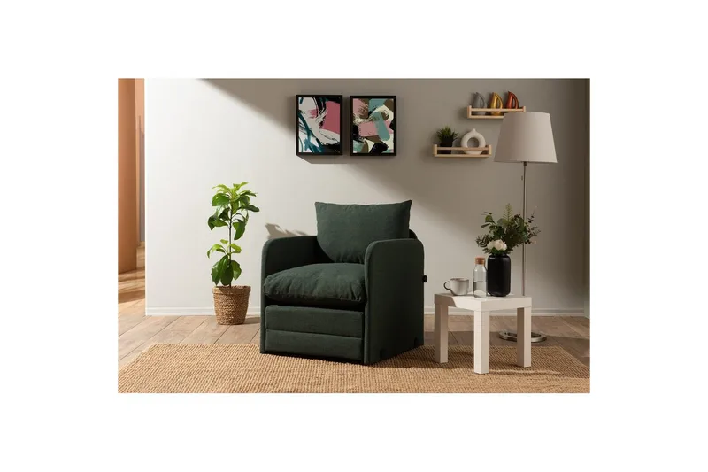 1-sits bäddsoffa Rubby Grön - Grön - Möbler - Fåtölj & stolar - Fåtölj - Bäddfåtölj