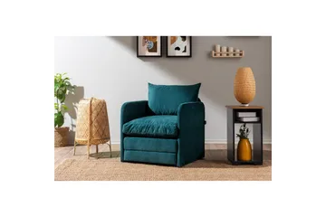 1-sits bäddsoffa Rubby Petrolgrön - Petrolgrön - Möbler - Fåtölj & stolar - Fåtölj - Bäddfåtölj