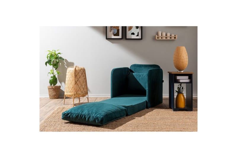 1-sits bäddsoffa Rubby Petrolgrön - Petrolgrön - Möbler - Fåtölj & stolar - Fåtölj - Bäddfåtölj